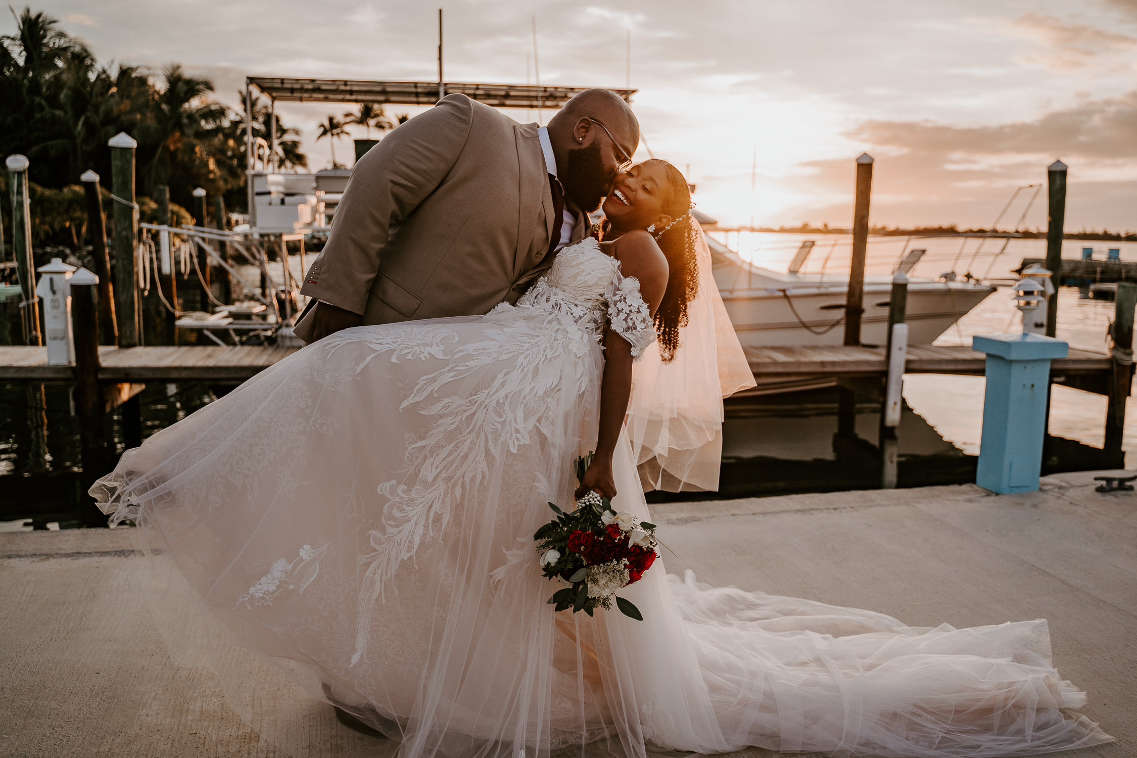 Taina & Omari's Key Largo Elopement